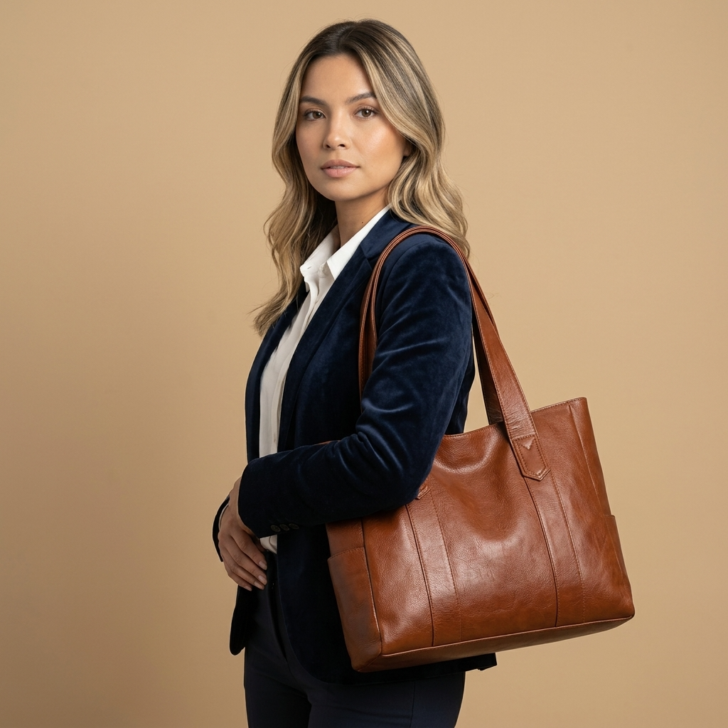 Sac cabas Lifu en simili cuir grand format