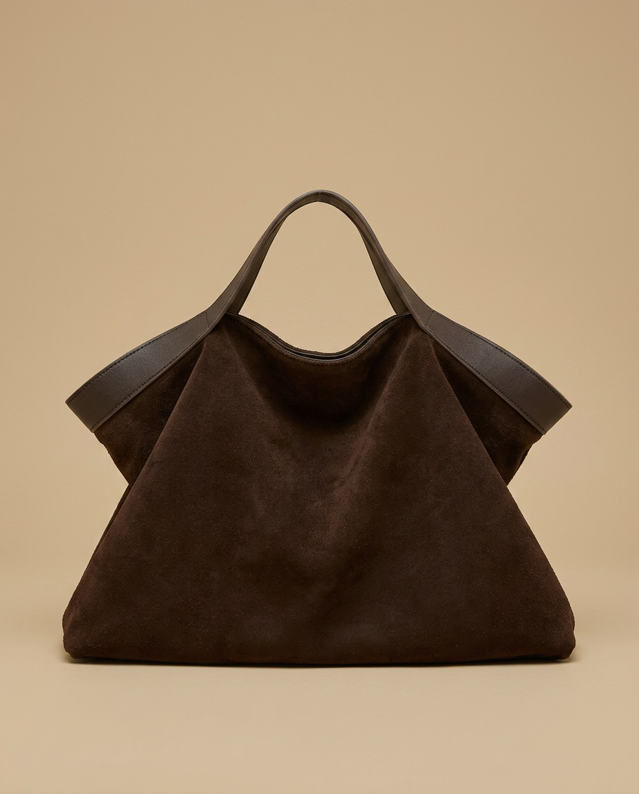 Sac cabas Kamu en daim grand format