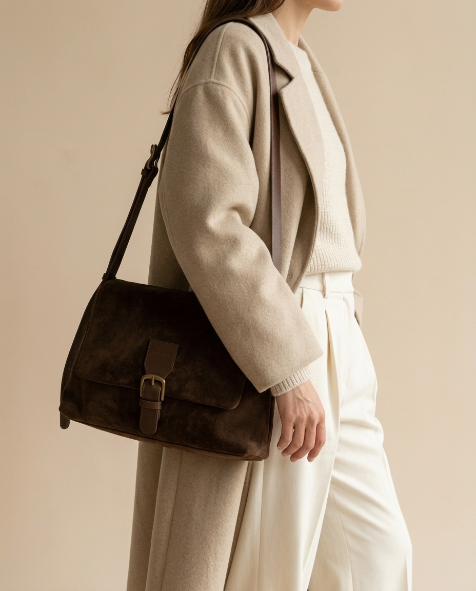 Sac hobo lumi a boucle a rabat