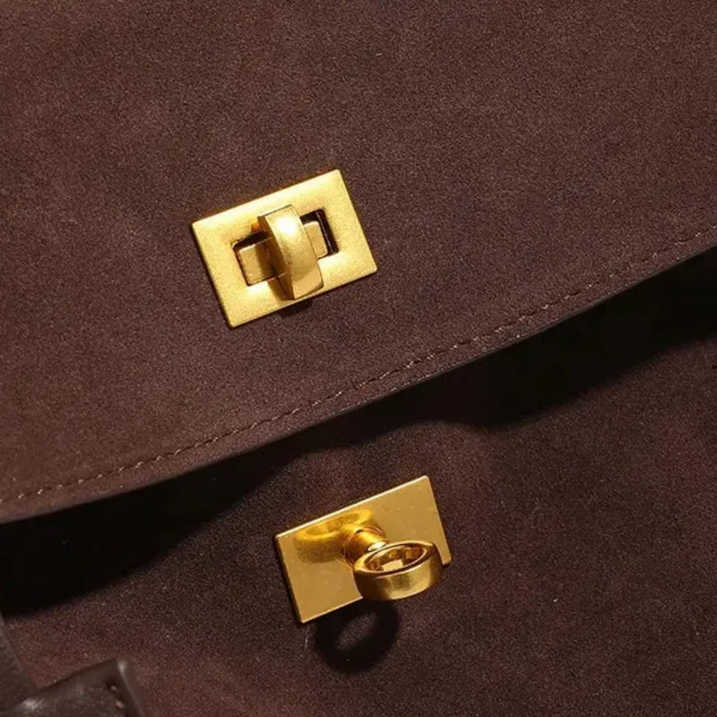 Sac porté épaule Karo en daim