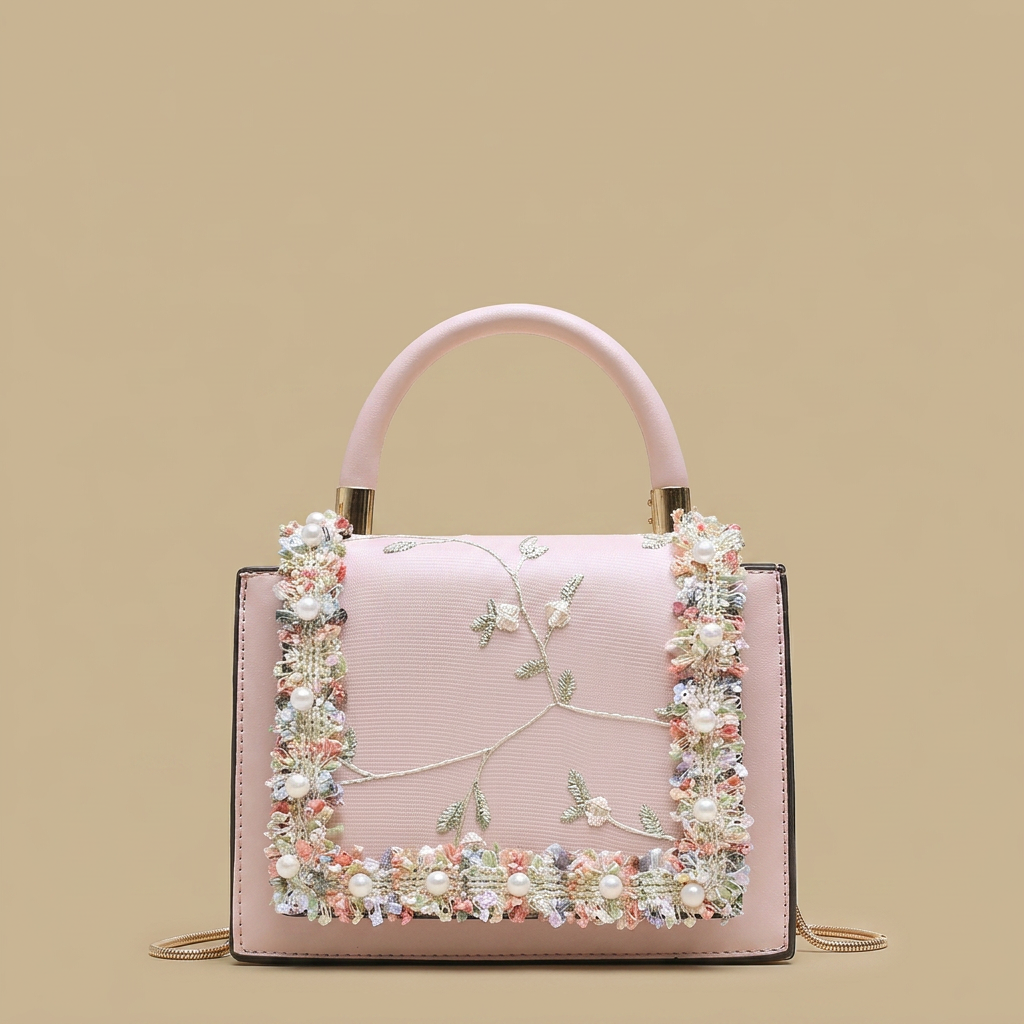 Sac bandoulière Nifu en dentelle florale