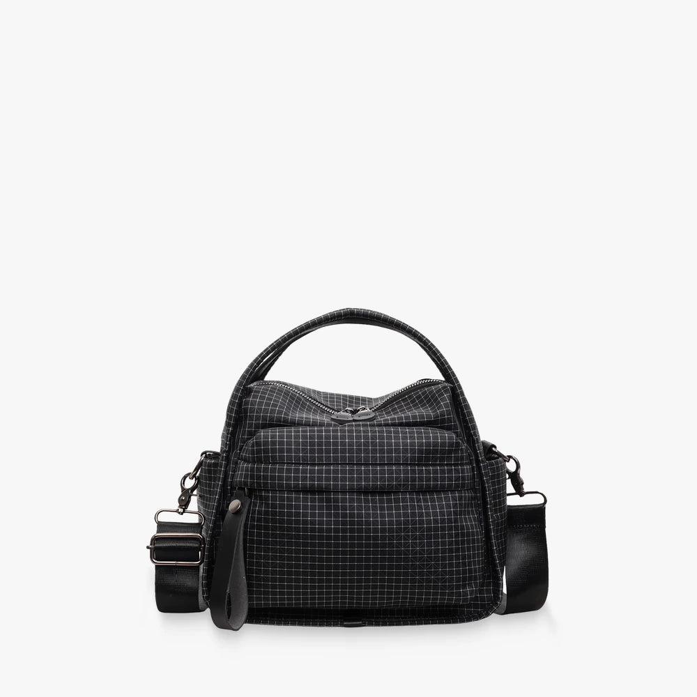 Sac bandoulière Poyu - Tissu quadrillé