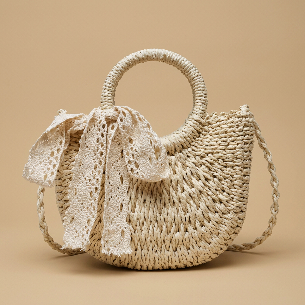 Sac bandoulière Roso tressé en paille