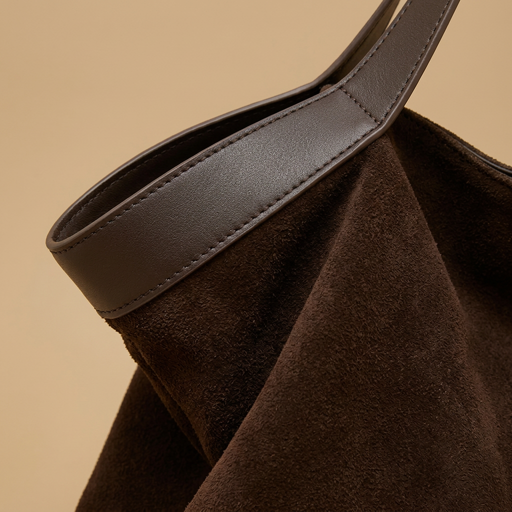 Sac cabas Kamu en daim grand format