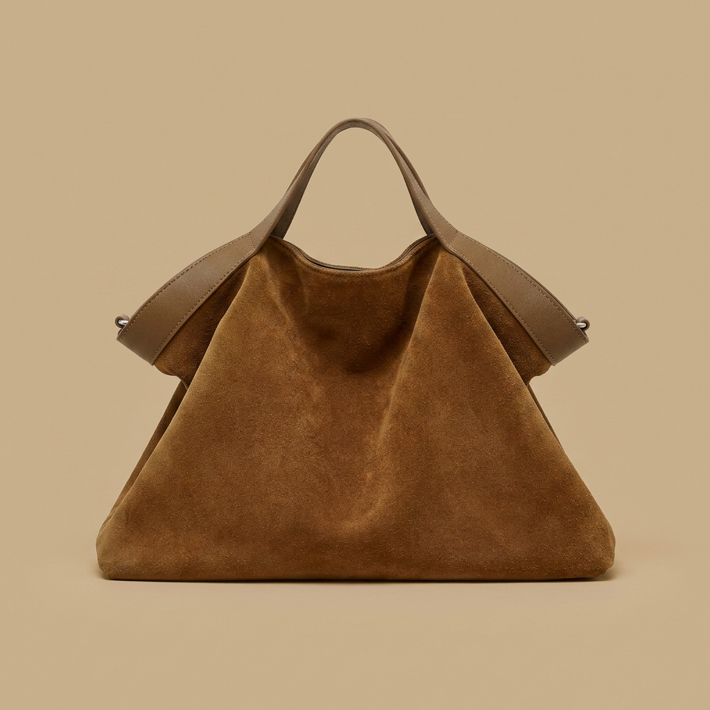 Sac cabas Kamu en daim grand format