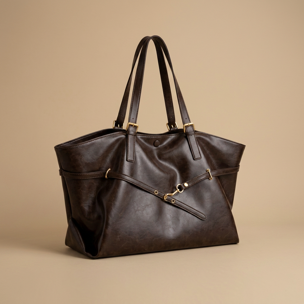 Sac cabas Soyu en cuir grand format