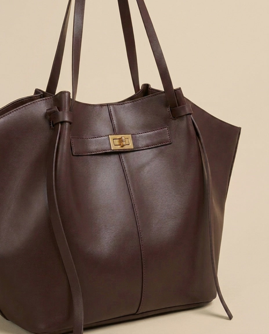 Sac cabas yora en cuir grand format