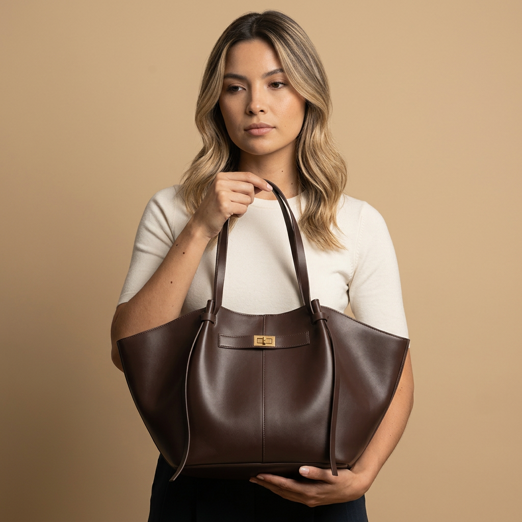 Sac cabas Yora en simili cuir grand format