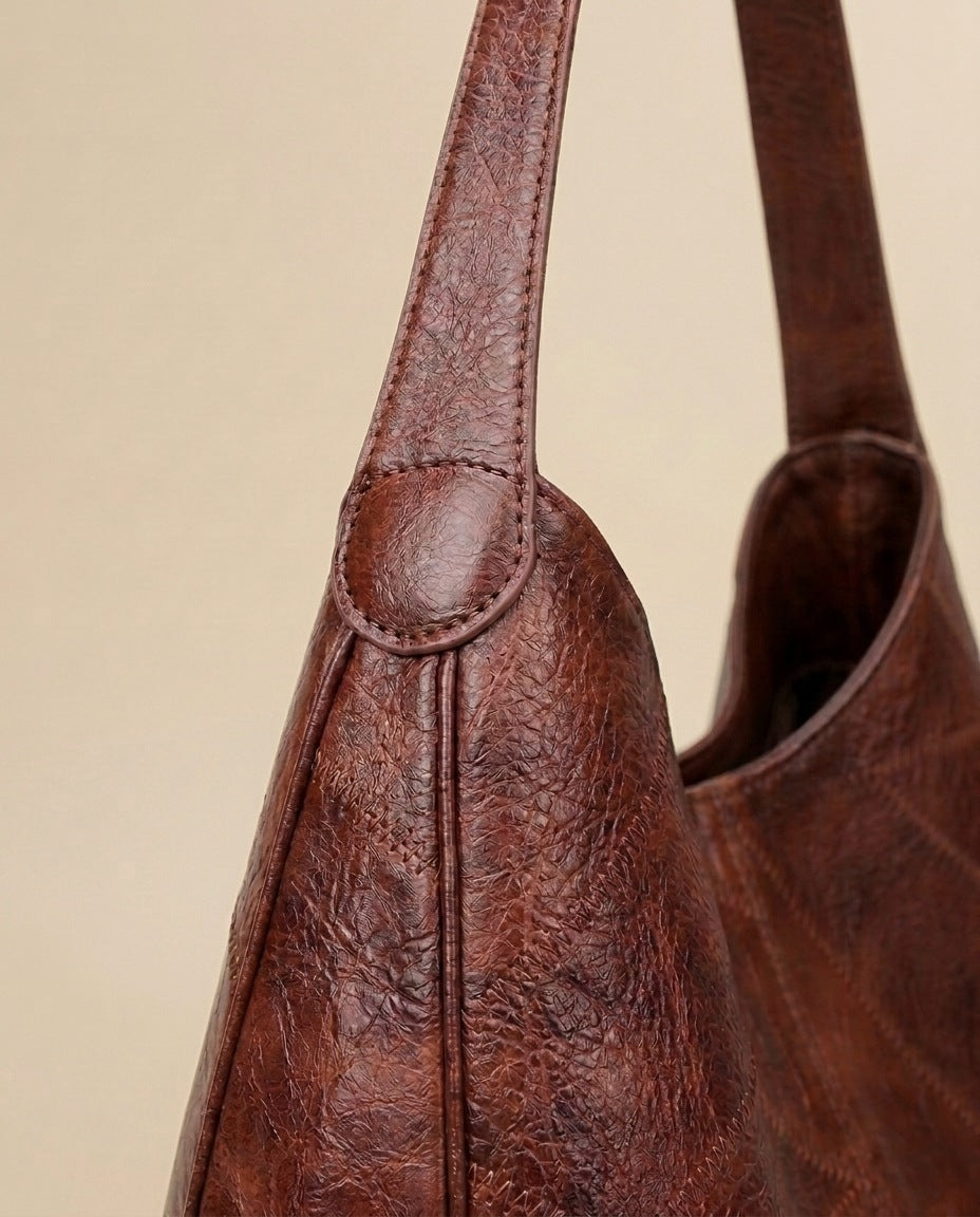 Sac hobo komi en cuir grand format
