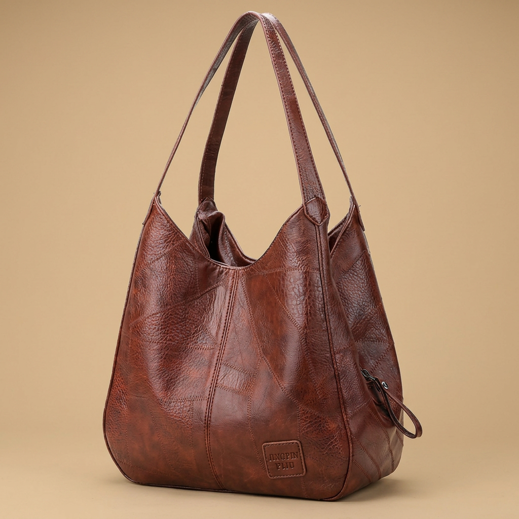 Sac hobo Komi en cuir grand format
