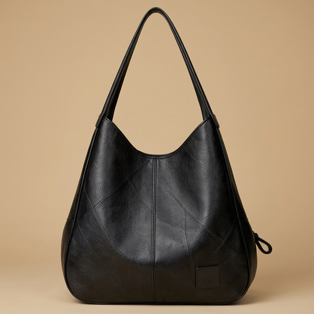 Sac hobo Komi en cuir grand format