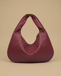 Sac hobo Luko tressé en cuir grand format