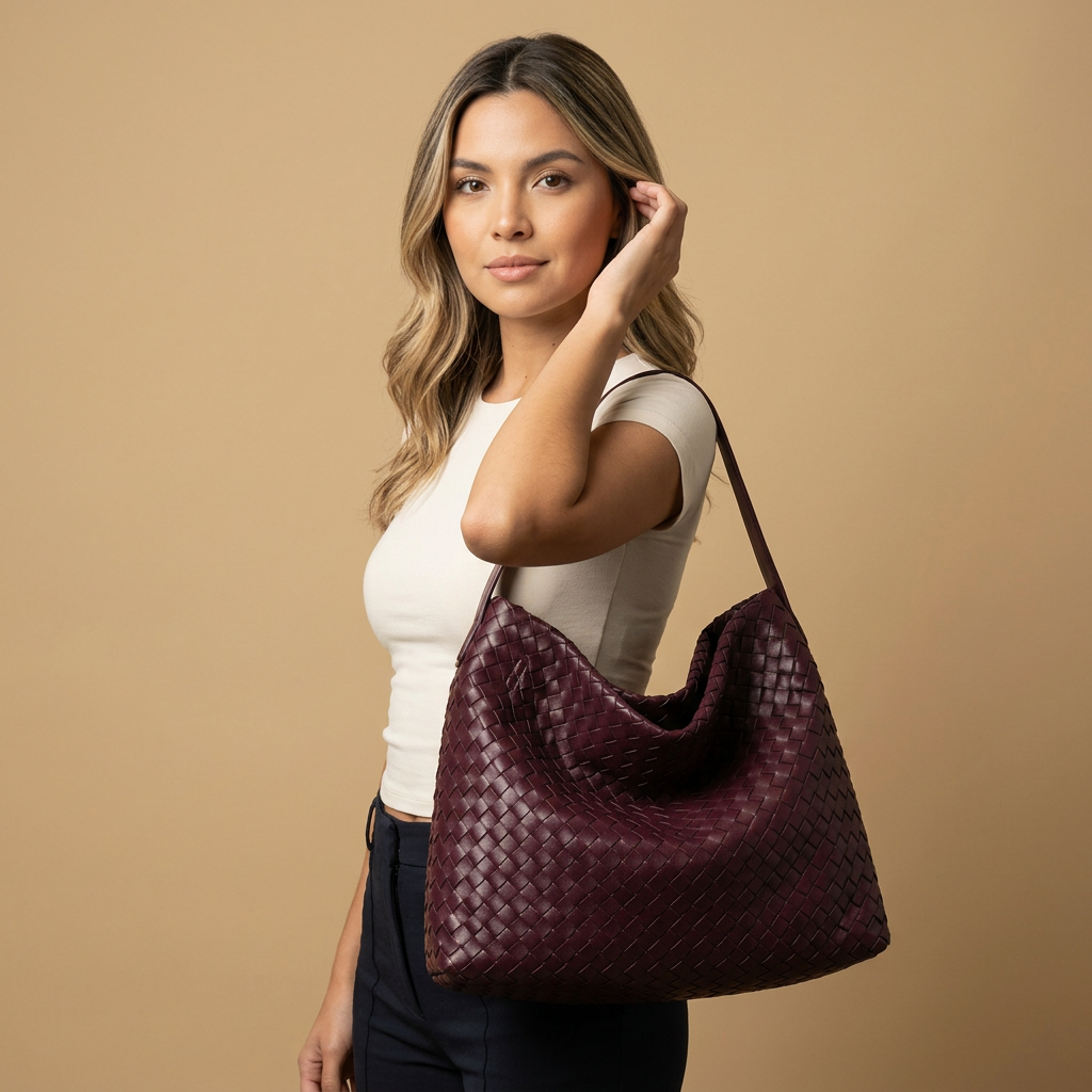 Sac hobo Muro en daim tressé