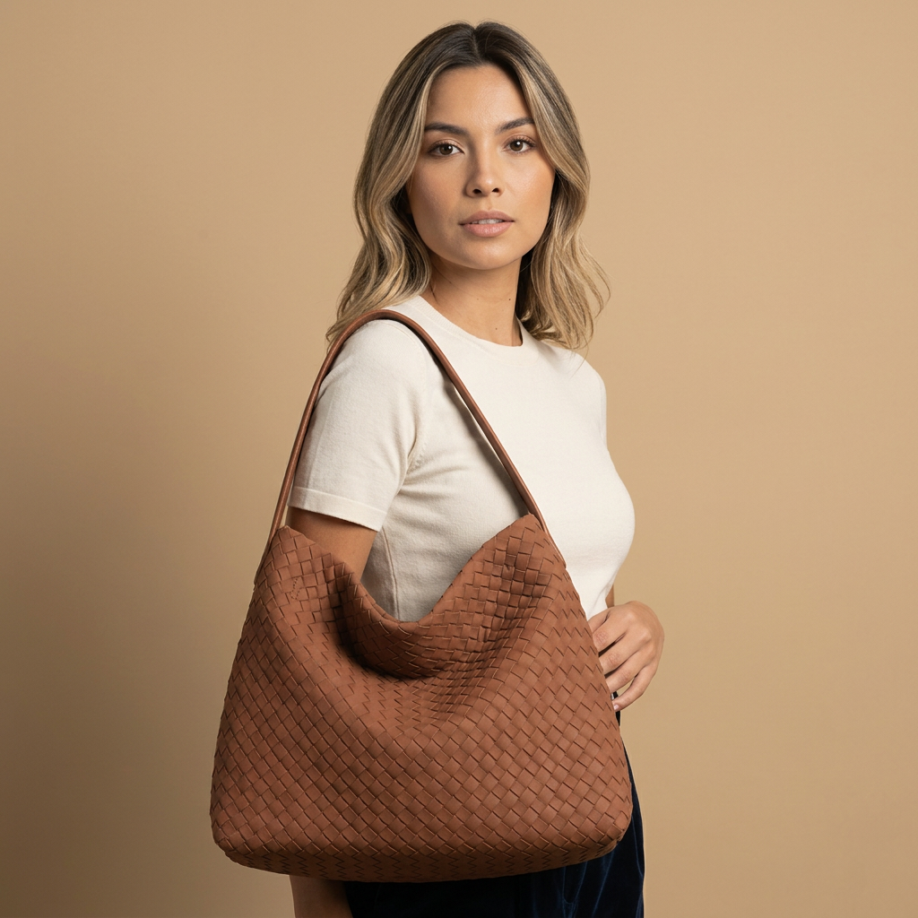 Sac hobo Muro en daim tressé