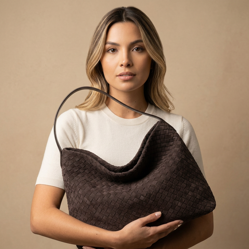 Sac hobo Muro en daim tressé