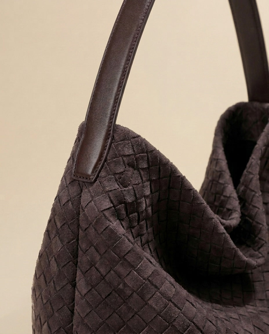 Sac hobo muro en daim tresse