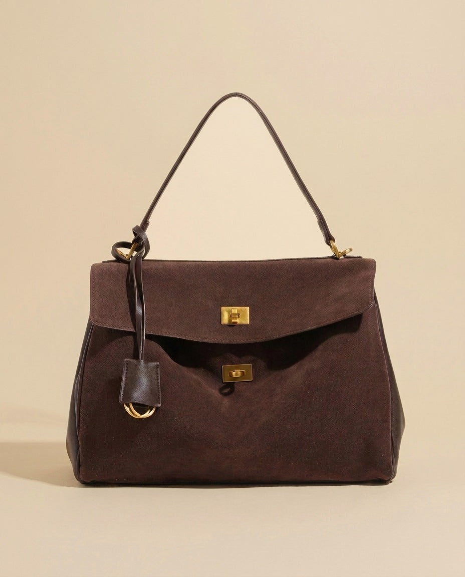 Sac porte epaule karo en daim