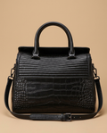 Sac porté épaule Liro effet croco en cuir