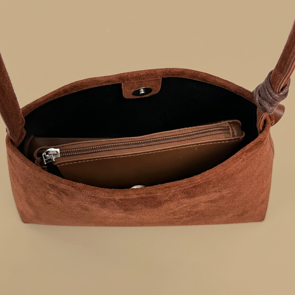 Sac porté épaule Mufu en daim mini