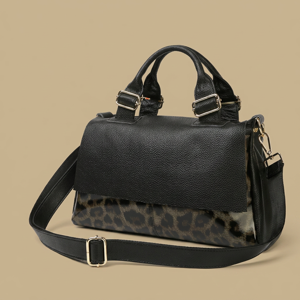 Sac porté épaule Sala motif léopard