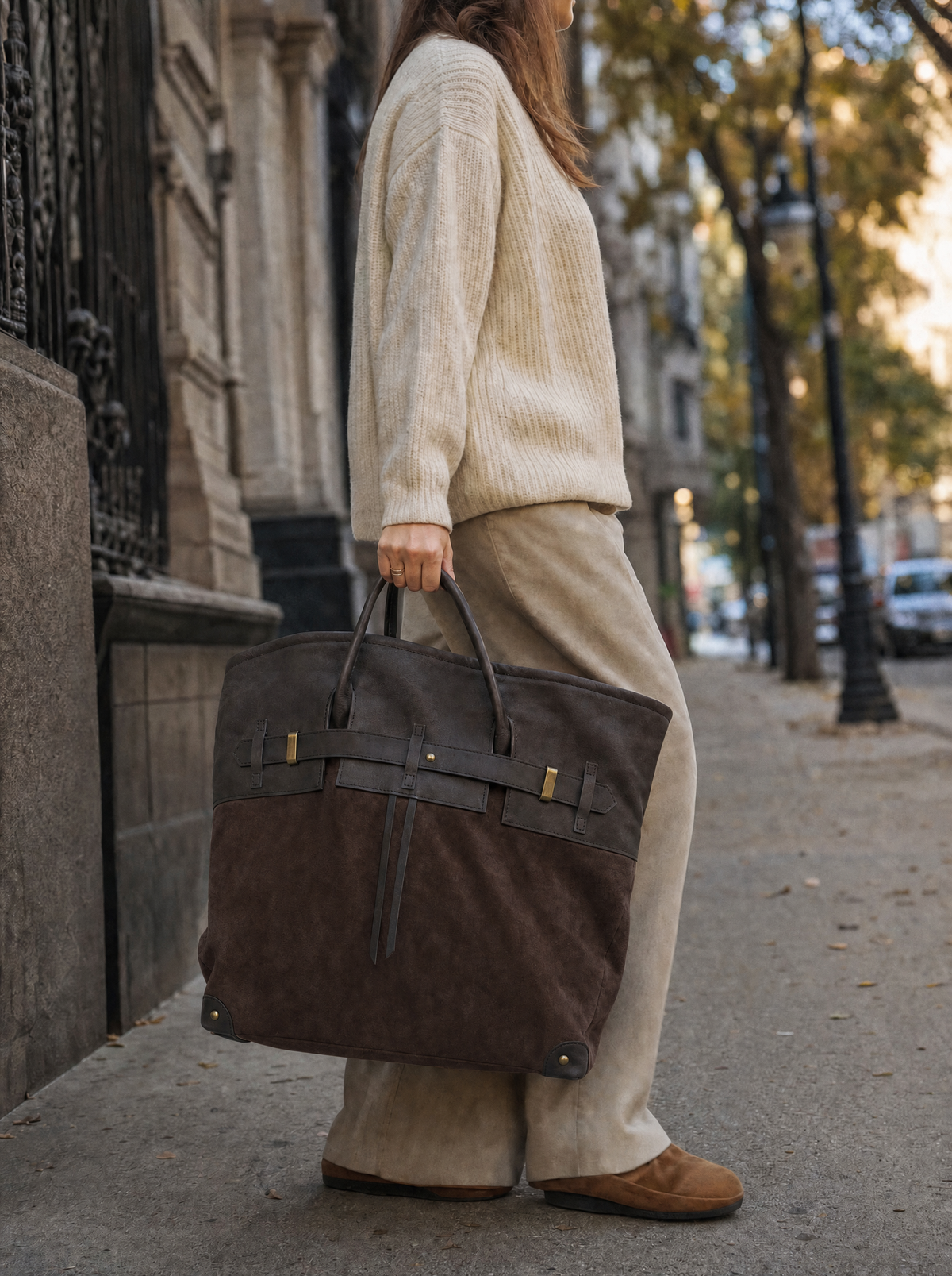Sac cabas Lupo en daim
