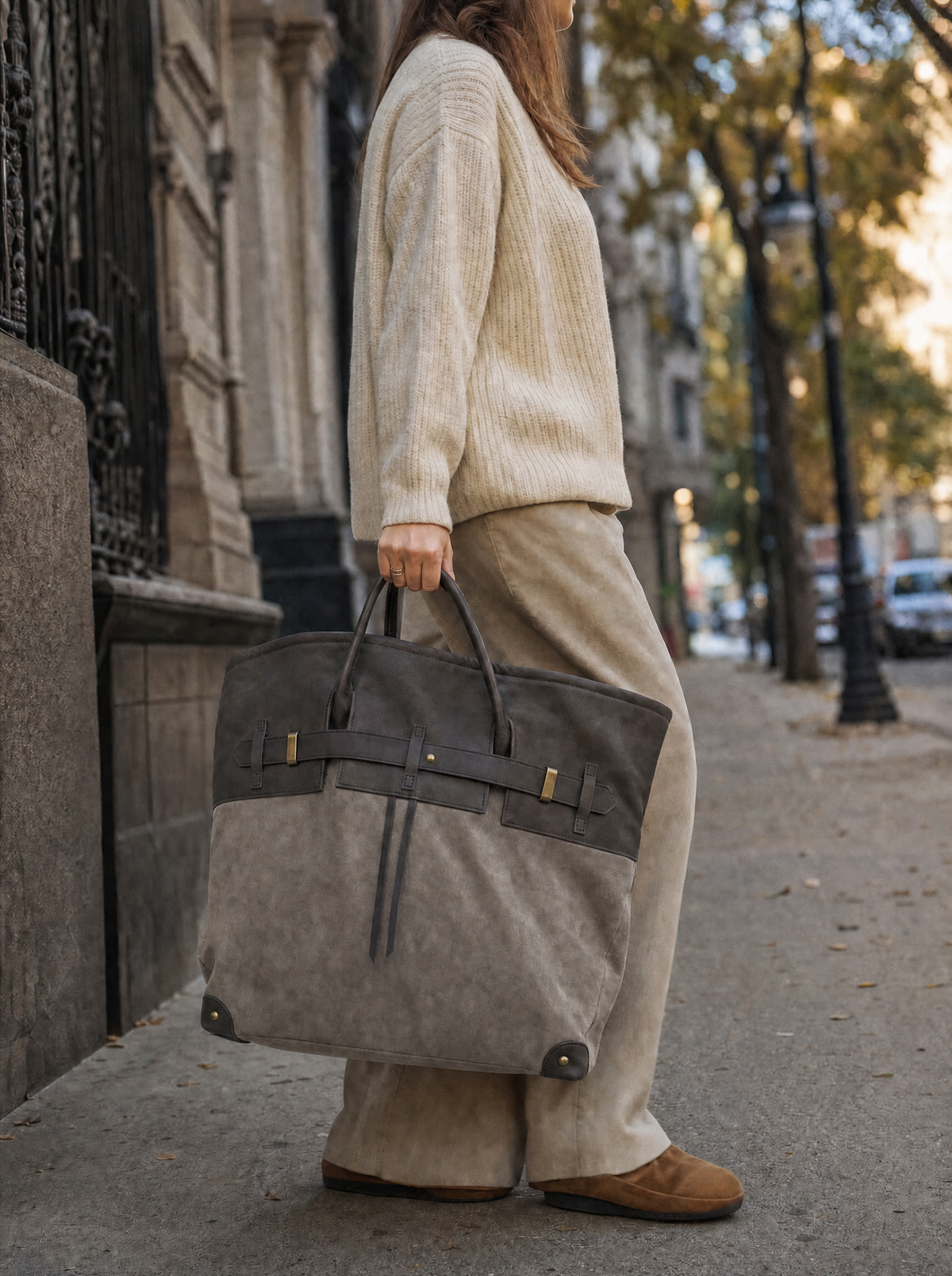 Sac cabas Lupo en daim