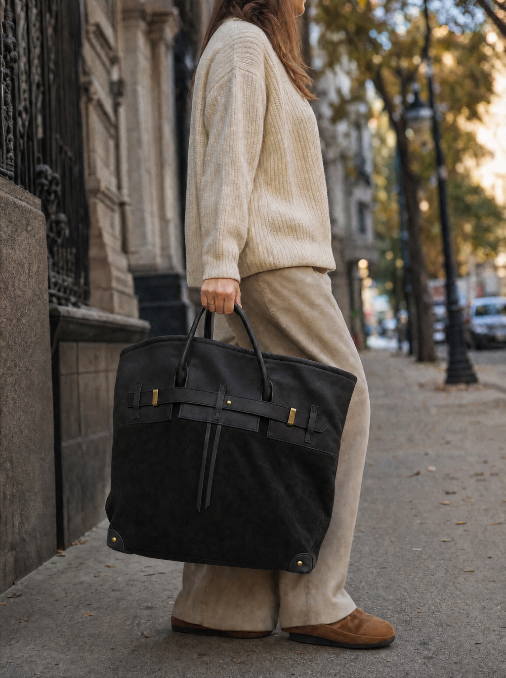 Sac cabas Lupo en daim