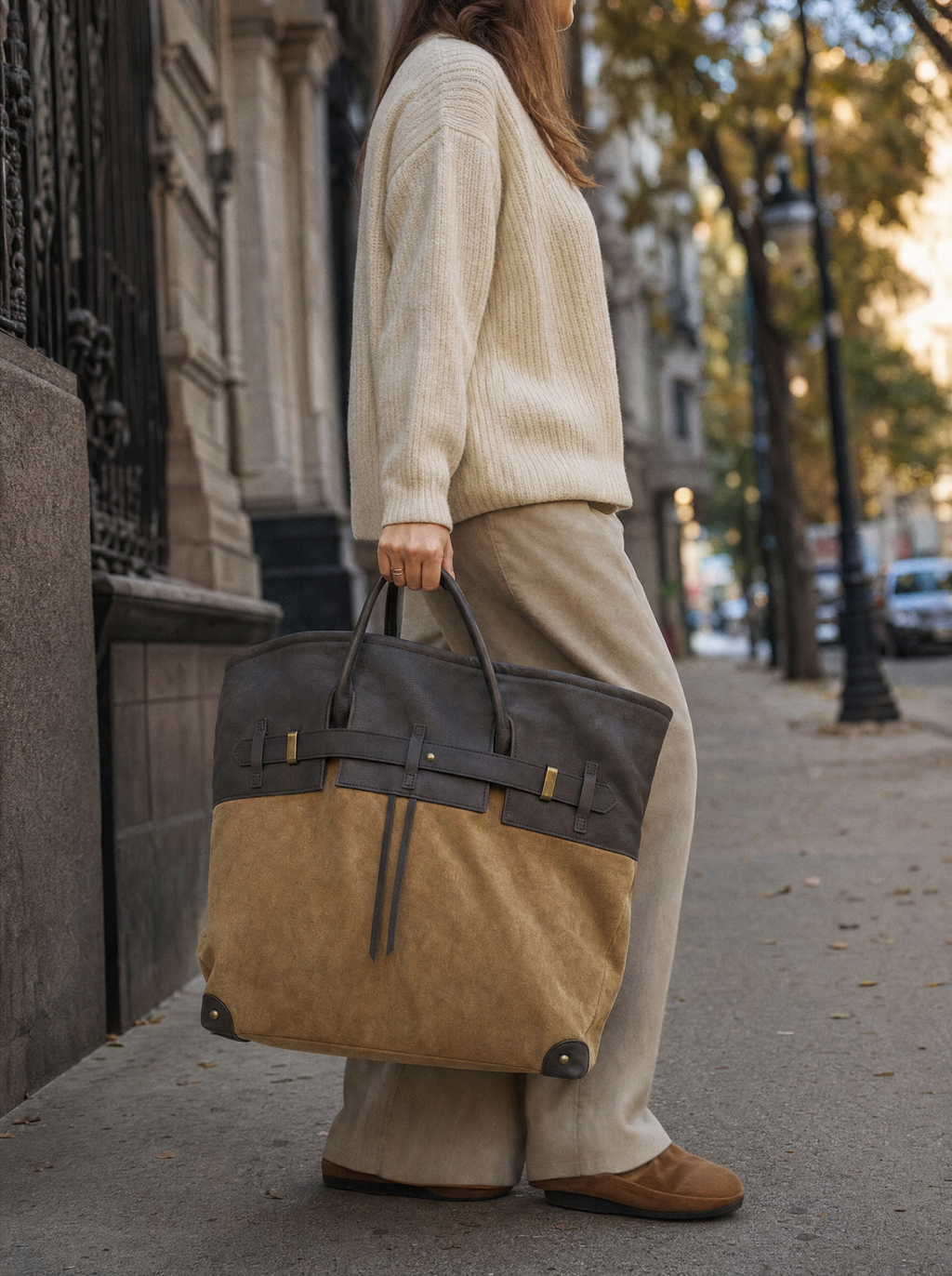 Sac cabas Lupo en daim