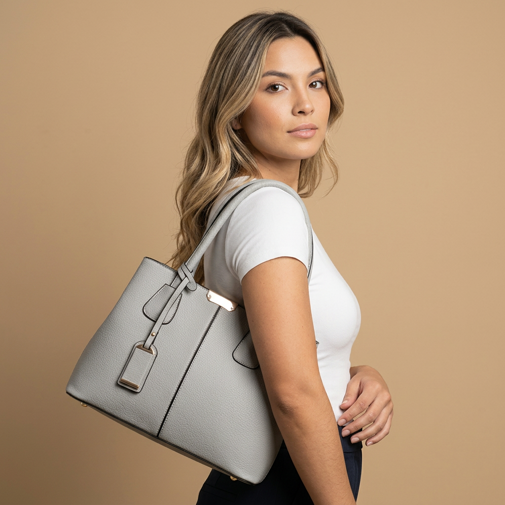 Sac cabas Nasa grainé en cuir