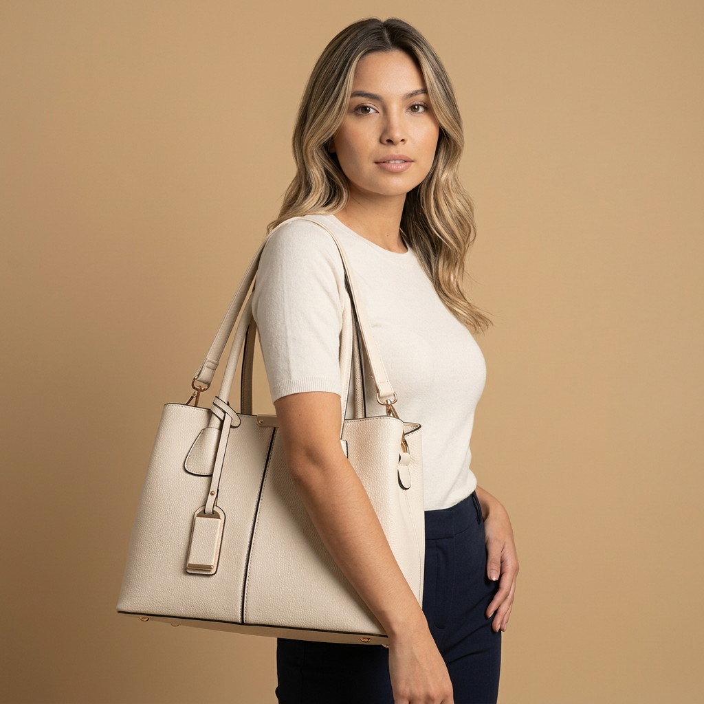 Sac cabas Nasa grainé en cuir
