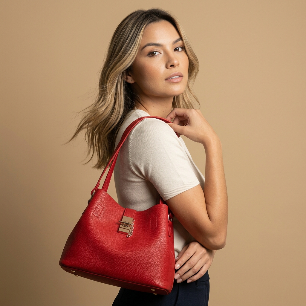 Sac cabas Pome en cuir finitions dorées