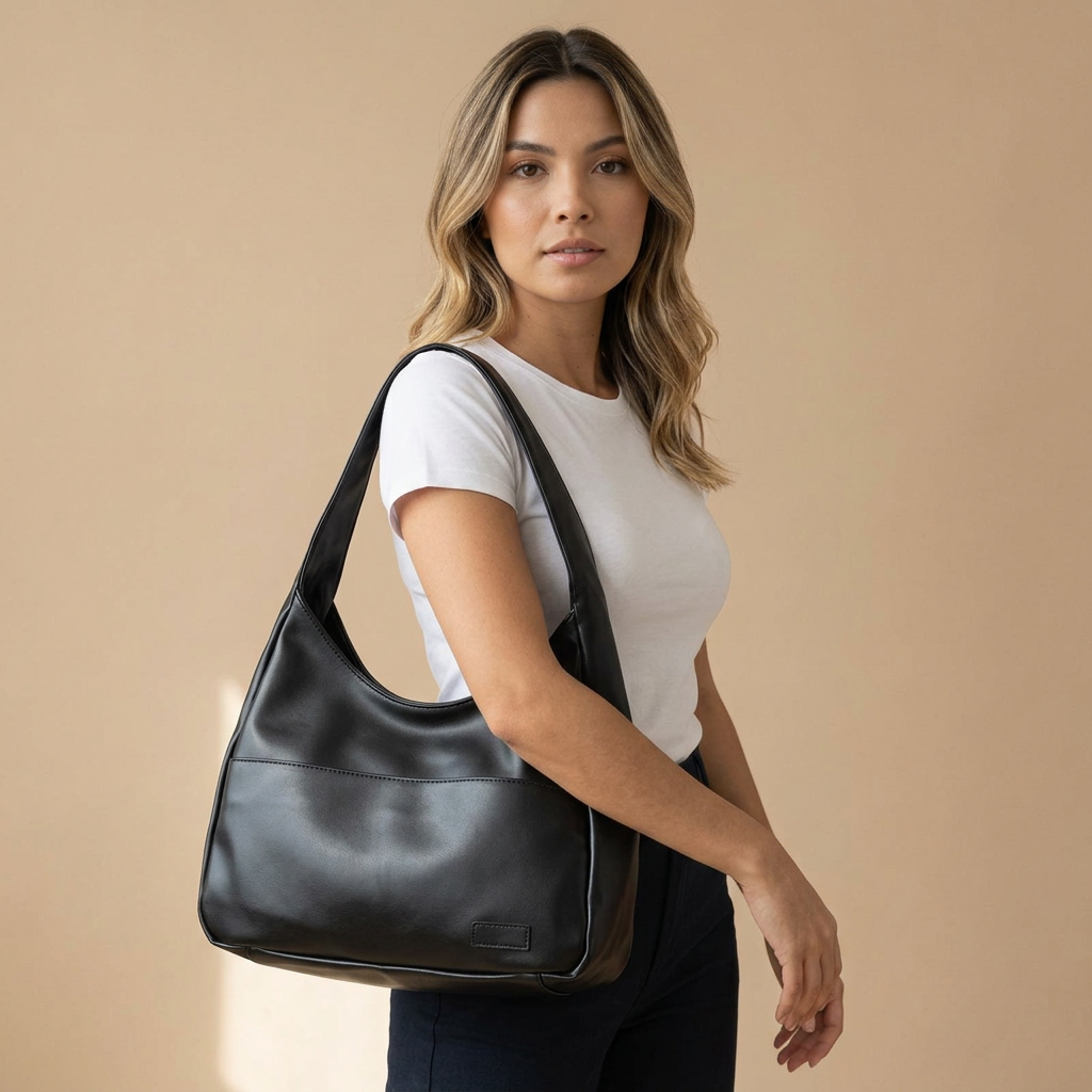 Sac bandoulière Roka grainé en cuir