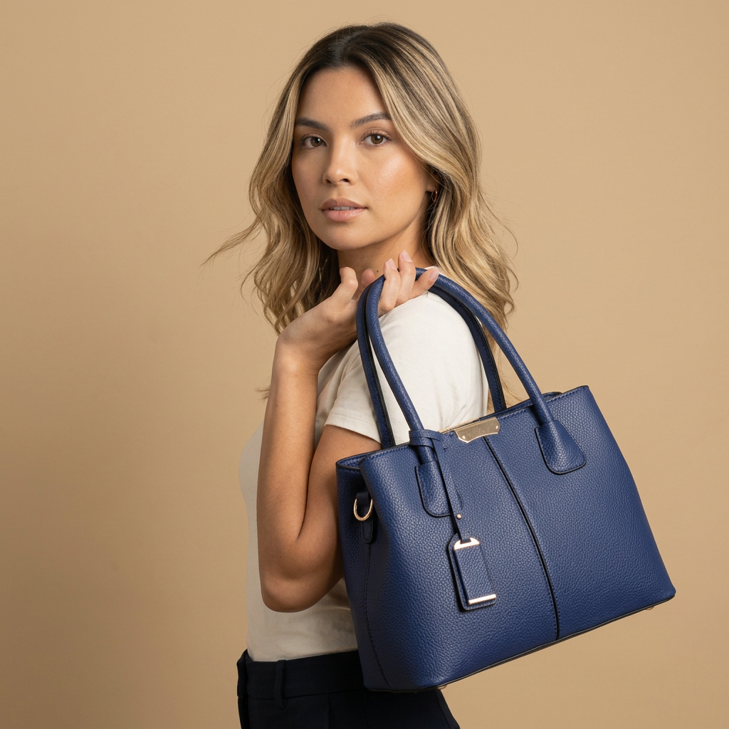 Sac cabas Nasa grainé en cuir