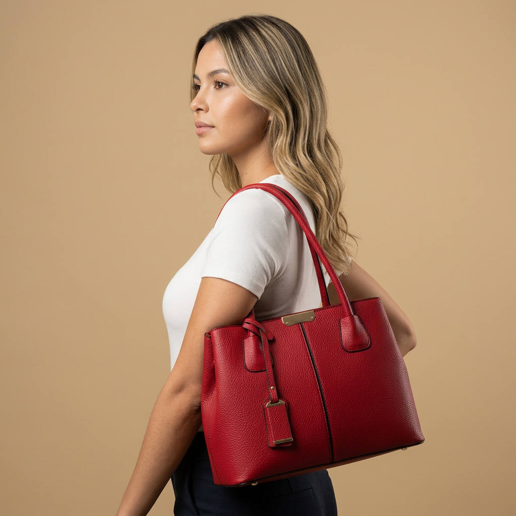 Sac cabas Nasa grainé en cuir