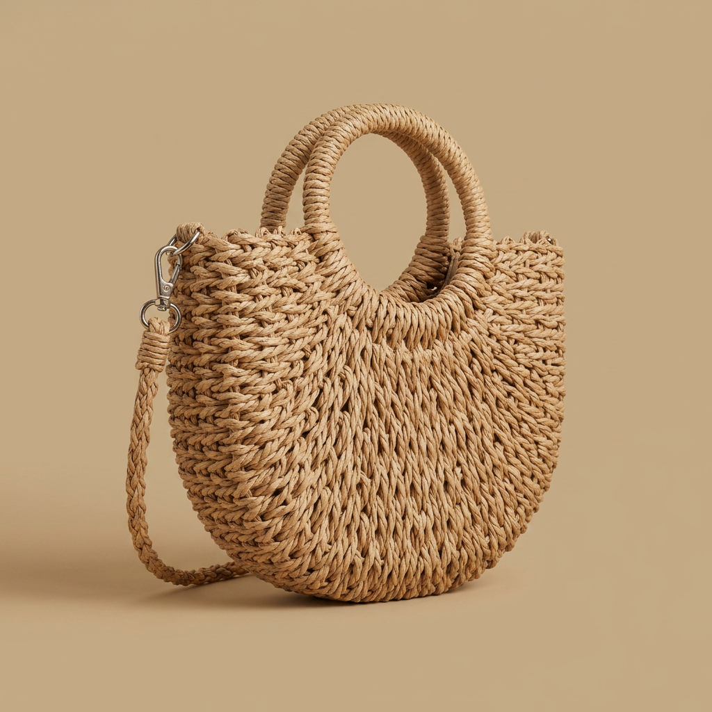Sac bandoulière Roso tressé en paille