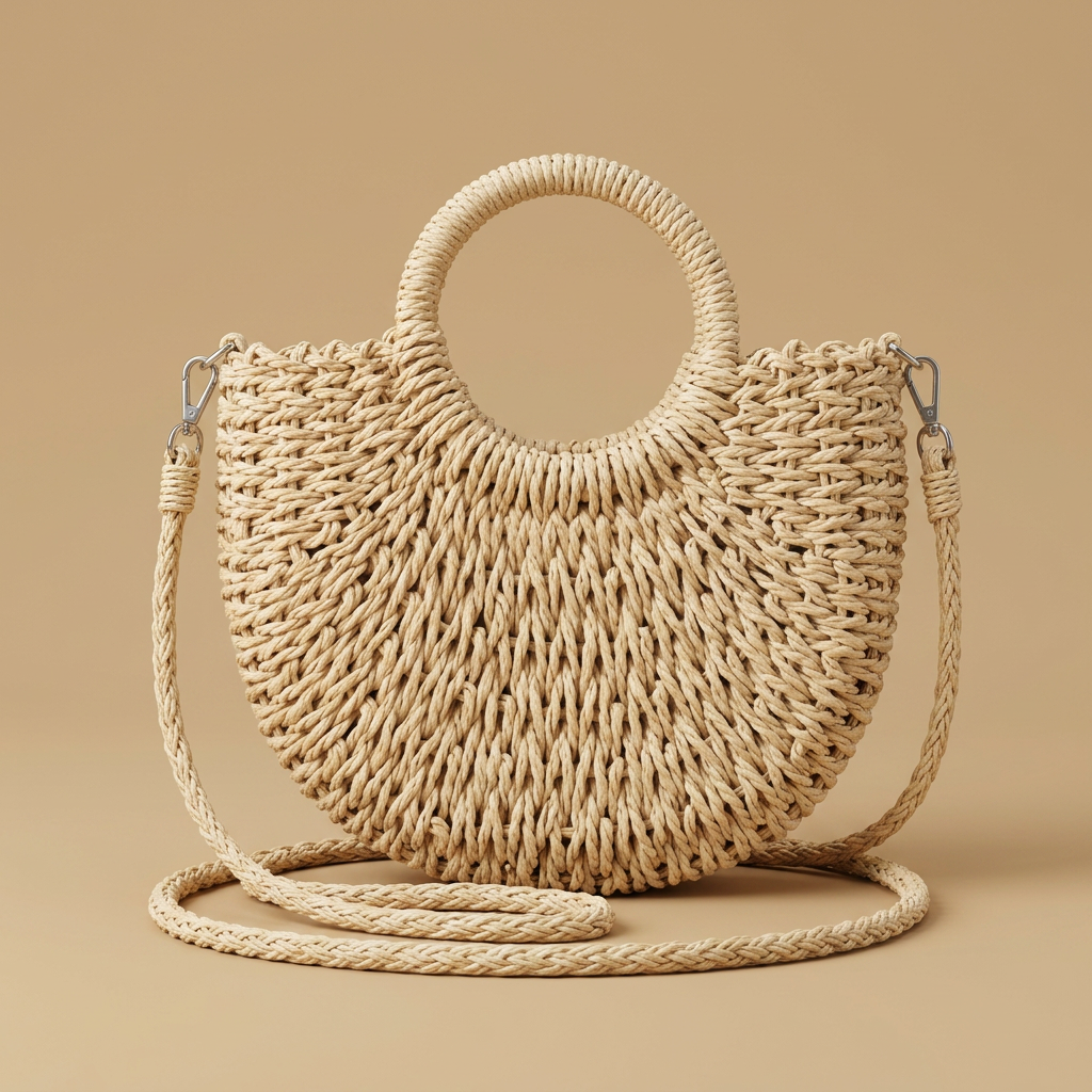 Sac bandoulière Roso tressé en paille