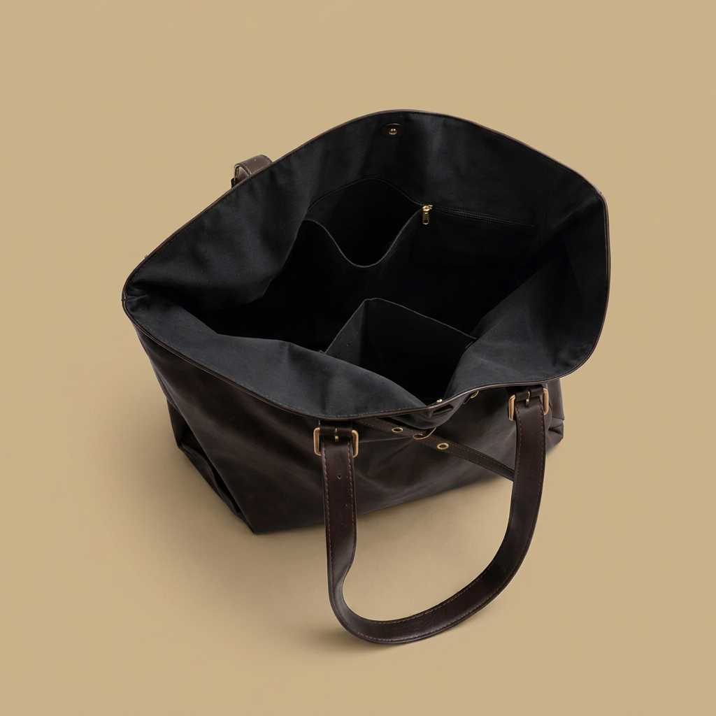 Sac cabas Soyu en cuir grand format