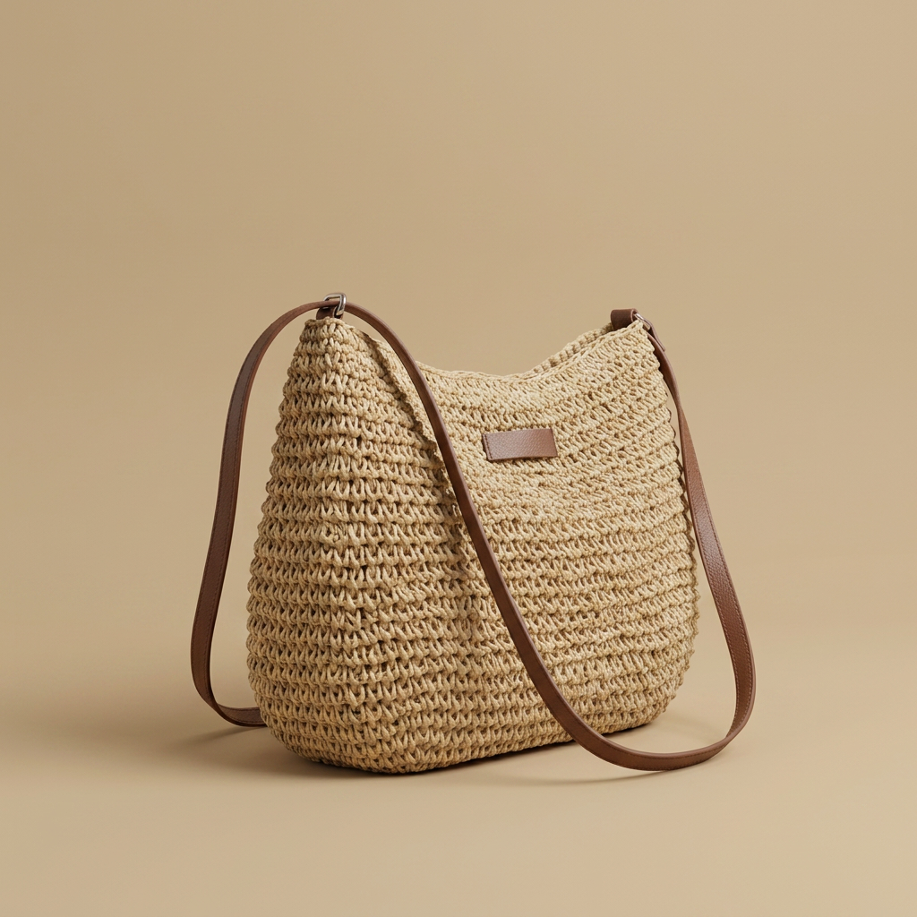 Sac bandoulière Memu tressé en paille