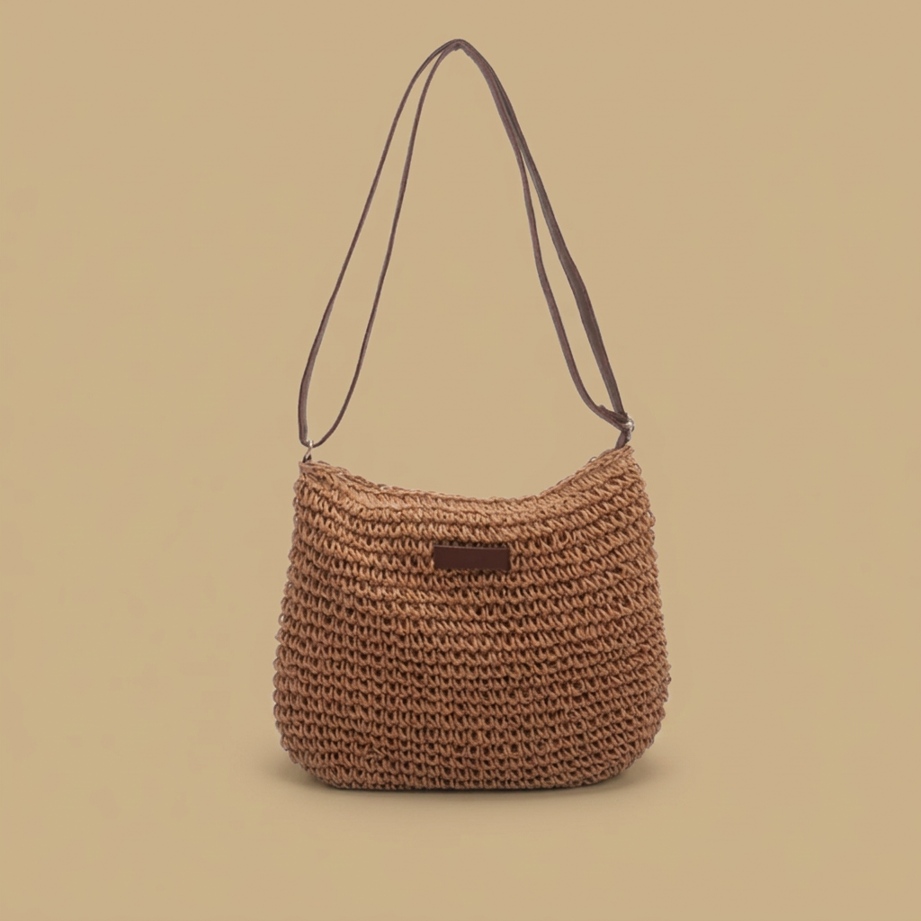 Sac bandoulière Memu tressé en paille