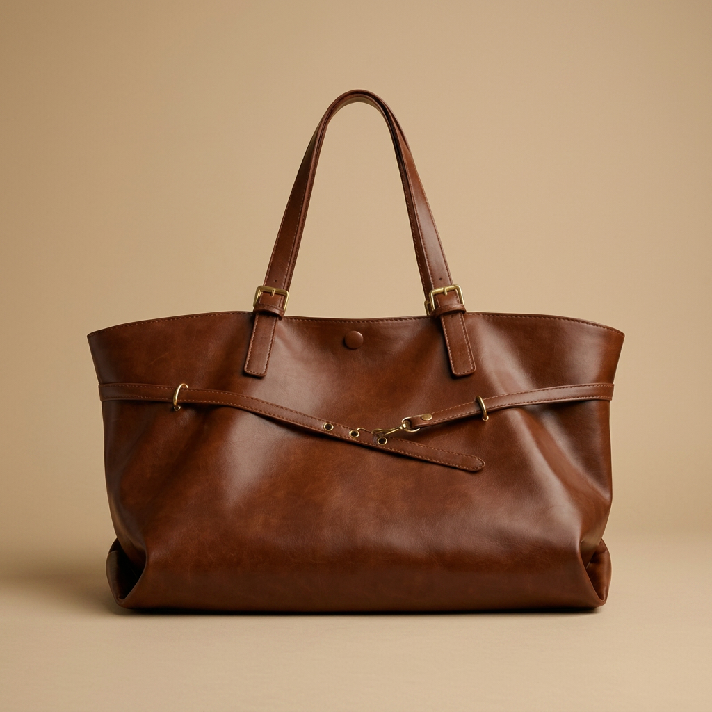 Sac cabas Soyu en cuir grand format