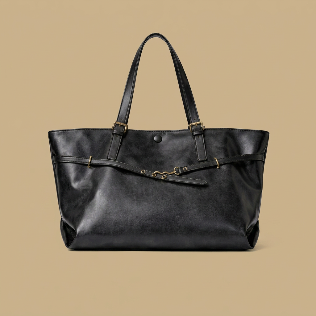 Sac cabas Soyu en cuir grand format