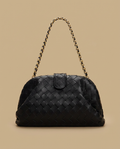Sac porté épaule Lapi tressé en cuir à chaîne