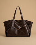 Sac cabas Soyu en cuir grand format
