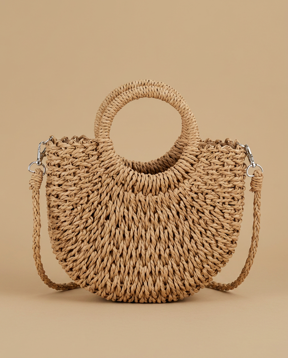 Sac bandoulière Roso tressé en paille