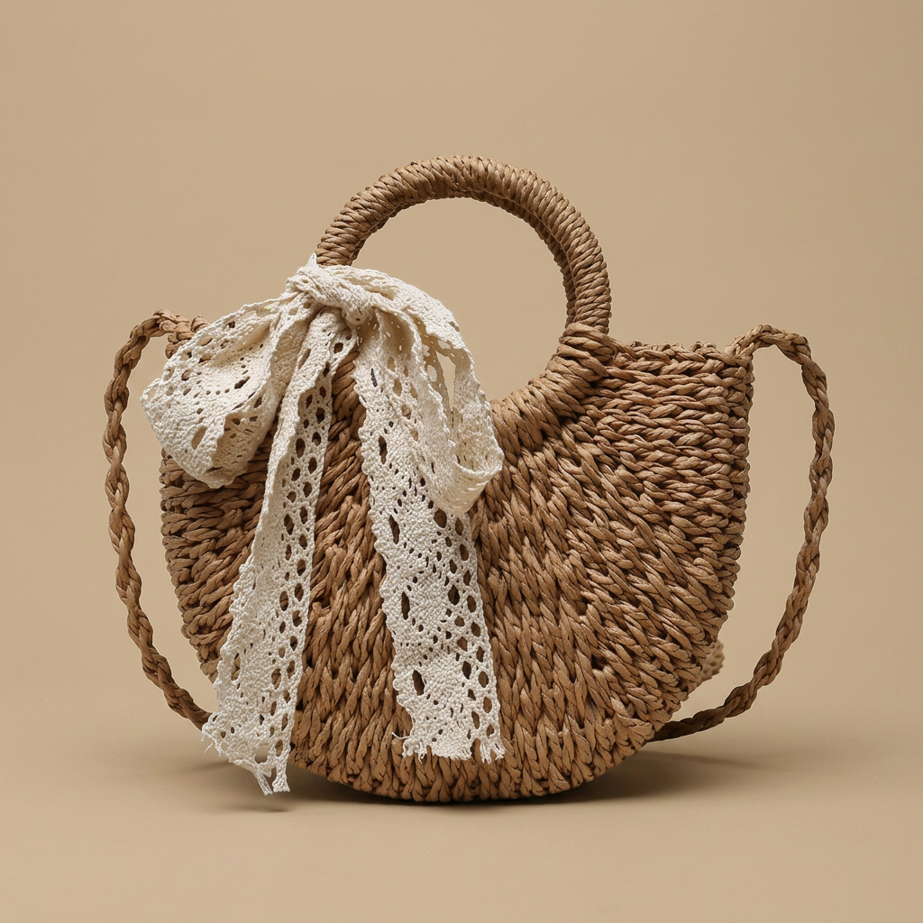 Sac bandoulière Roso tressé en paille