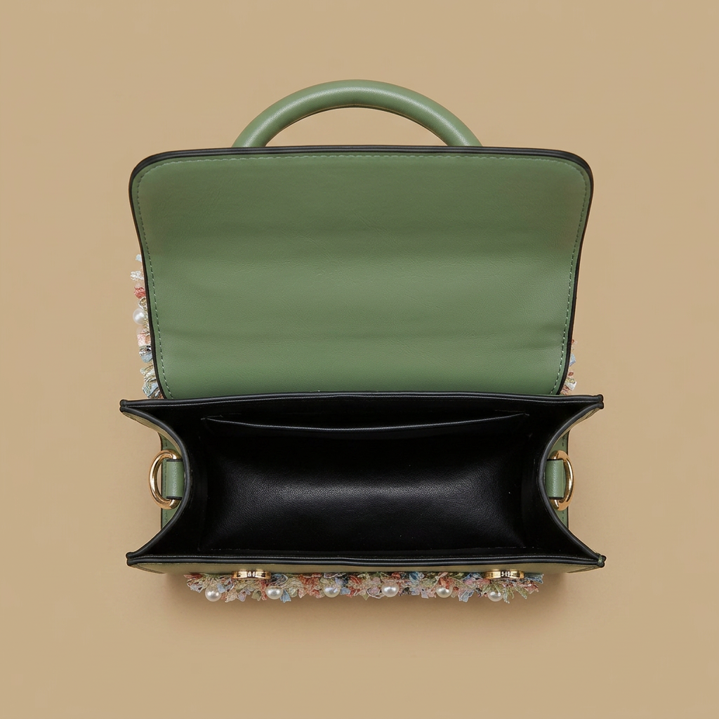Sac bandoulière Nifu en dentelle florale