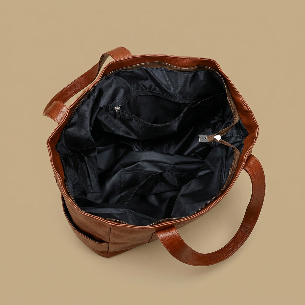 Sac cabas Lifu en simili cuir grand format