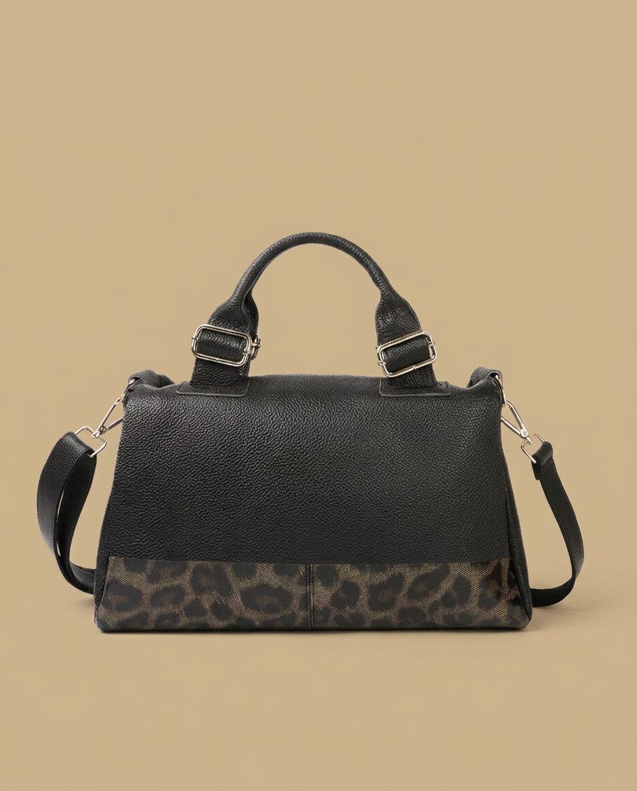 Sac porté épaule Sala motif léopard