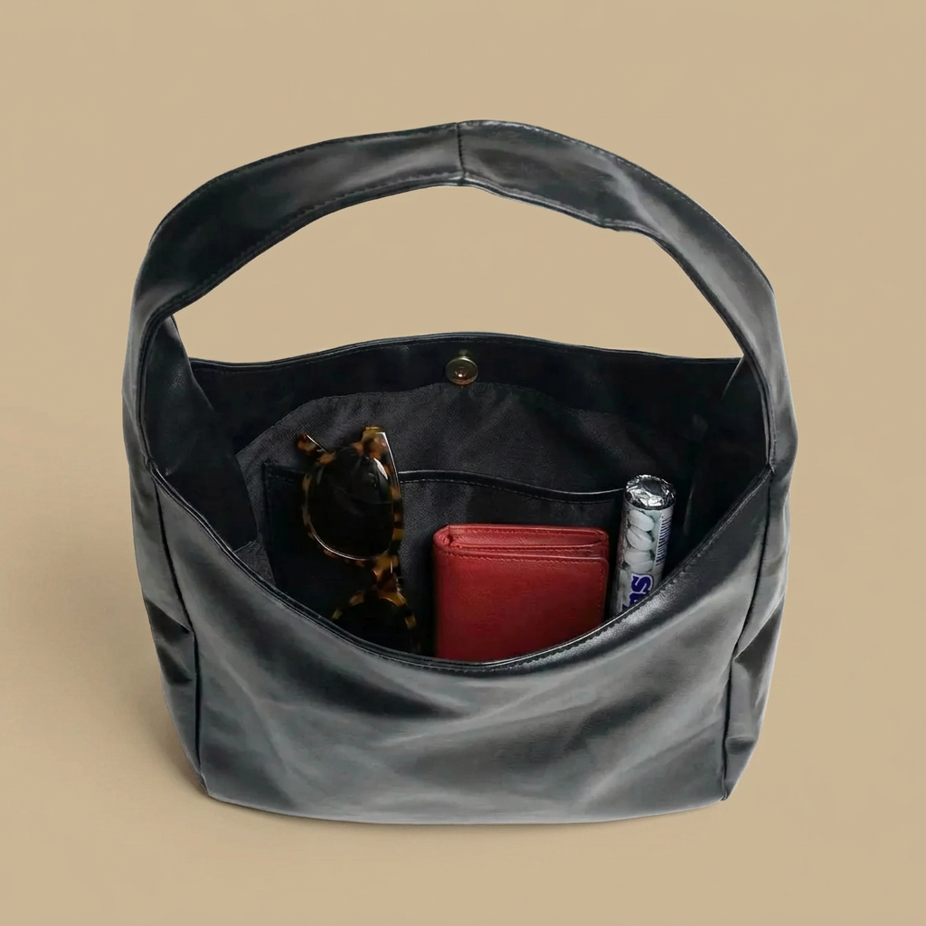 Sac bandoulière Roka grainé en cuir